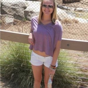 Purple flowy crop top